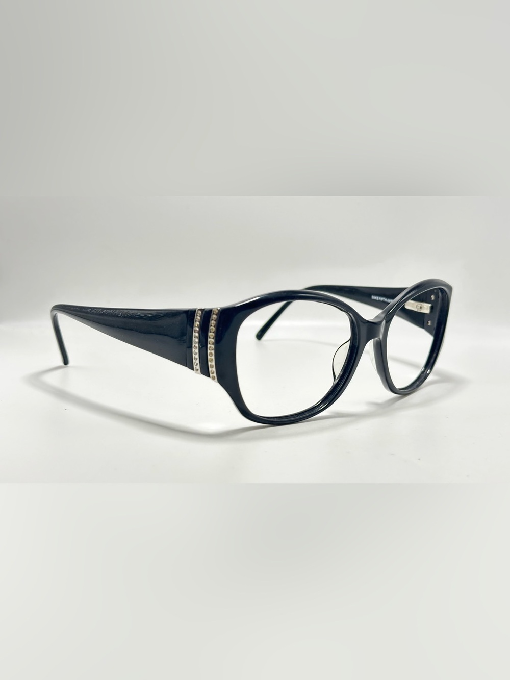 Saks Fifth Avenue 51/S Black Oval Sunglasses Frames Only